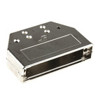 Amphenol FCI 8655MH Series Die Cast Zinc D-sub Connector Backshell, 50 Way, Strain Relief