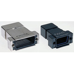 FCT from Molex FWH Series ABS D Sub Backshell, 15 Way, Strain Relief