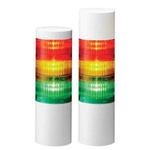 Patlite LA6 RGB LED Signal Tower With Buzzer, 3 Light Elements, Transparent clear, 24 V dc