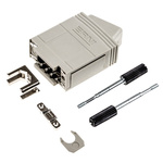 ERNI KSG 200 Series PC Right Angle D Sub Backshell, 9 Way
