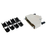 CONEC 165X Series Zinc Alloy D Sub Backshell, 37 Way, Strain Relief