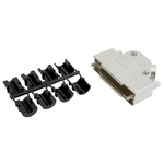 CONEC 165X Series Zinc Alloy Side Entry D Sub Backshell, 9 Way, Strain Relief