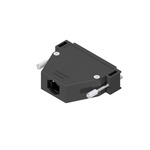 CONEC 165X Series Plastic D Sub Backshell, 50 Way, Strain Relief