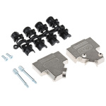 MH Connectors MHD45ZK Series Zinc Angled D Sub Backshell, 15 Way, Strain Relief