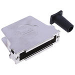 FCT from Molex FMK Series Die Cast Zinc Angled D Sub Backshell, 37 Way, Strain Relief
