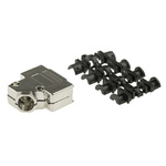 MH Connectors MHD45PK Series ABS Angled D Sub Backshell, 15 Way, Strain Relief