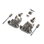 MH Connectors MHDSSK-T/M Series ABS Angled, Straight D Sub Backshell, 15 Way, Strain Relief