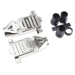 TE Connectivity Amplimite HD-20 Series Metal Plated Plastic D Sub Backshell, 9 Way
