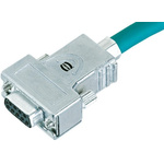 Harting Zinc Angled, Straight D Sub Backshell, 50 Way