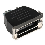 MH Connectors MHED Series Thermoplastic Angled, Straight D Sub Backshell, 15 Way, Strain Relief