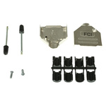 Amphenol ICC 8655MH Series Die Cast Zinc D Sub Backshell, 15 Way, Strain Relief