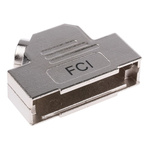 Amphenol ICC 8655MHR Series Die Cast Zinc Angled D Sub Backshell, 25 Way, Strain Relief