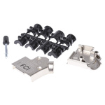 Amphenol FCI 8655MHR Series Die Cast Zinc Angled D Sub Backshell, 9 Way, Strain Relief