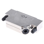 Amphenol ICC 8655MHR Series Die Cast Zinc Angled D Sub Backshell, 37 Way, Strain Relief