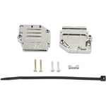 Amphenol ICC 863093C Series Thermoplastic Angled, Straight D Sub Backshell, 15 Way, Strain Relief