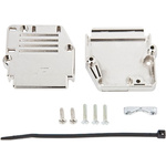 Amphenol ICC 863093C Series Thermoplastic D Sub Backshell, 25 Way, Strain Relief