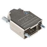 MH Connectors MHDTZK-RA Series Zinc D Sub Backshell, 9 Way, Strain Relief