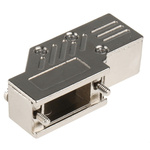 MH Connectors MHDCMR Series Zinc Right Angle D Sub Backshell, 9 Way, Strain Relief