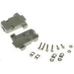 MH Connectors MHCCOV Series ABS D Sub Backshell, 9 Way, Strain Relief