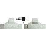 TE Connectivity AMPLIMITE .050 Series Zinc D Sub Backshell, 100 Way, Strain Relief