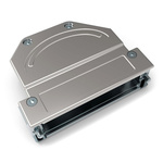 TE Connectivity Die Cast Zinc Angled D Sub Backshell, 50, 78 Way