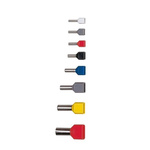 SES Sterling, PLIO Insulated Crimp Bootlace Ferrule, 8mm Pin Length, 2.35mm Pin Diameter, 2 x 1mm² Wire Size, Red
