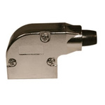 Norcomp 981 Series Zinc Alloy Right Angle D Sub Backshell, 25 Way, Strain Relief
