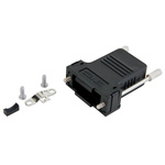 CONEC 165X Series Plastic D Sub Backshell, 9 Way, Strain Relief