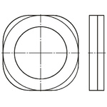 TE Connectivity, Grey Locating Cable Bushing, 6.9mm Bundle Diameter