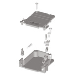 FCT from Molex FKC Series ABS Angled D Sub Backshell, 9 Way, Strain Relief