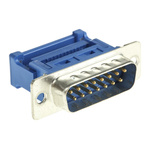 RS PRO 15 Way Cable Mount D-sub Connector Plug, 2.54mm Pitch