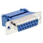 RS PRO 15 Way Cable Mount D-sub Connector Socket, 2.54mm Pitch