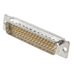 Amphenol ICC 50 Way Panel Mount D-sub Connector Plug, 2.76mm Pitch
