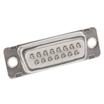 Amphenol ICC 15 Way Panel Mount D-sub Connector Socket, 2.74mm Pitch