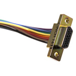 RS PRO 15 Way Panel Mount D-sub Connector Plug