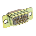 RS PRO 9 Way Through Hole D-sub Connector Plug, 2.74mm Pitch