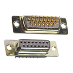 RS PRO 15 Way Panel Mount D-sub Connector Socket, 2.74mm Pitch