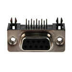 RS PRO 9 Way Right Angle Through Hole D-sub Connector Socket, 2.77mm Pitch, with 4-40 UNC, Threaded Insert
