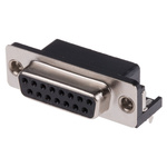 RS PRO 15 Way Right Angle Through Hole D-sub Connector Socket, 2.77mm Pitch, with 4-40 UNC, Threaded Insert