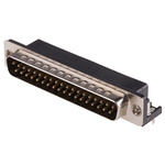 RS PRO 37 Way Right Angle Through Hole D-sub Connector Plug, 2.77mm Pitch, with 4-40 UNC, Threaded Insert
