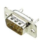 Amphenol FCI 9 Way Panel Mount D-sub Connector Plug, 2.74mm Pitch