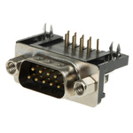 RS PRO 9 Way Right Angle Through Hole D-sub Connector Plug