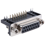 RS PRO 15 Way Right Angle Through Hole D-sub Connector Socket