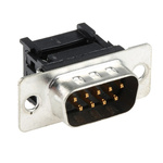 RS PRO 9 Way Cable Mount D-sub Connector Plug, 2.77mm Pitch