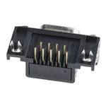 RS PRO 9 Way Right Angle Through Hole D-sub Connector Socket, 2.77mm Pitch, with 4-40 UNC Screwlocks