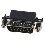 RS PRO 15 Way Right Angle Through Hole D-sub Connector Plug, 2.77mm Pitch, with 4-40 UNC Screwlocks