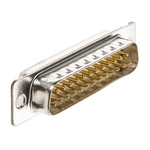 Amphenol ICC 25 Way Panel Mount D-sub Connector Plug, 2.76mm Pitch