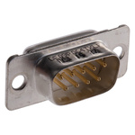 Amphenol ICC 9 Way Panel Mount D-sub Connector Plug, 2.74mm Pitch