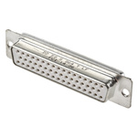 Amphenol ICC 50 Way Panel Mount D-sub Connector Socket, 2.76mm Pitch