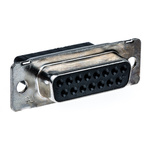 TE Connectivity Amplimite HDP-20 15 Way Cable Mount D-sub Connector Socket